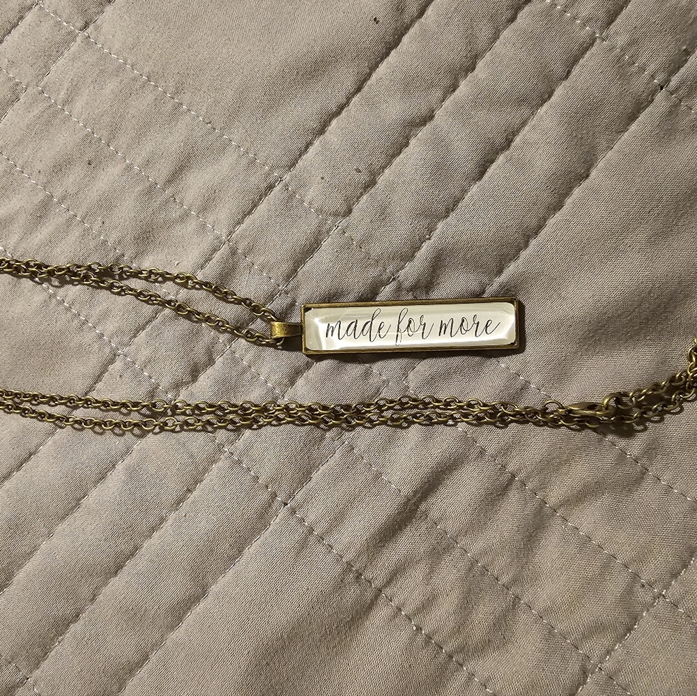 Antique Bronze Inspirational Necklace - Made For More